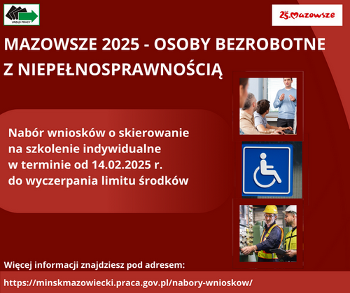 Zdjęcie artykułu Informacja o naborze wniosków o skierowanie na szkolenie...