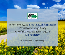 Zdjęcie artykułu Informacja o dniu wolnym 2 maja 2025 r.