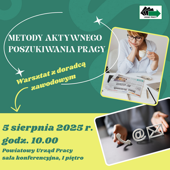 Zdjęcie artykułu Warsztat z doradcą zawodowym- METODY AKTYWNEGO POSZUKIWANIA PRACY