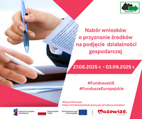 Zdjęcie artykułu Informacja o planowanym naborze wniosków o przyznanie środków na podjęcie działalności gospodarczej w związku z realizacją projektu „Aktywizacja zawodowa osób bezrobotnych            w powiecie mińskim (II)" współfinansowanego ze środków Unii Europejskiej w ramach Europejskiego Funduszu Społecznego Plus
