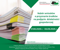 Zdjęcie artykułu Informacja o planowanym naborze wniosków o przyznanie środków na podjęcie działalności gospodarczej w związku z realizacją Programu aktywizacji zawodowej bezrobotnych zamieszkujących na wsi finansowanego z rezerwy Funduszu Pracy