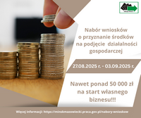 Zdjęcie artykułu Informacja o planowanym naborze wniosków o przyznanie środków na podjęcie działalności gospodarczej w ramach Funduszu Pracy