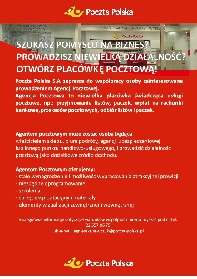 Zdjęcie artykułu Szukasz pomysłu na biznes? Prowadzisz niewielką działalność? Otwórz placówkę pocztową!
