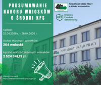 Obrazek dla: Podsumowanie naboru wniosków o środki KFS