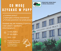 Obrazek dla: Spotkania informacyjne "Co mogę uzyskać w PUP?" w maju