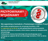 Obrazek dla: Nie zapominaj o kontakcie z Powiatowym Urzędem Pracy!